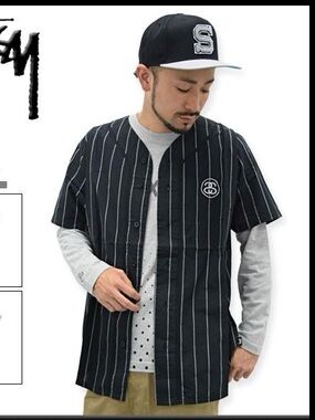 Stussy Lightweight Striped Baseball Shirt Sz XL Men’s
(Ago A-1)